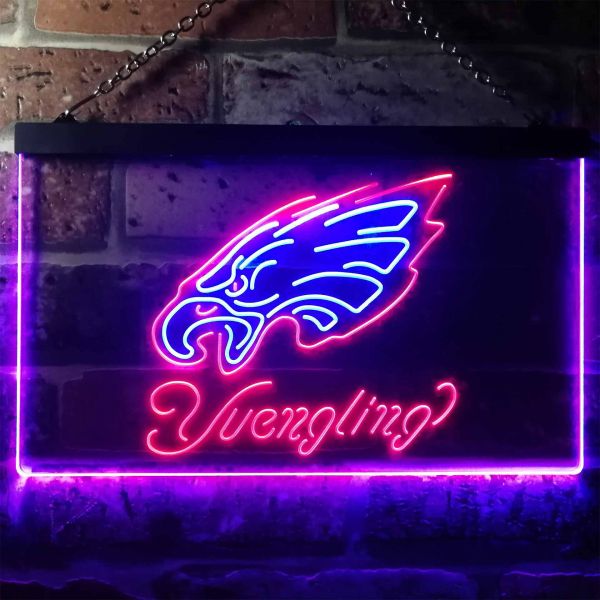 Yuengling Eagles Philadelphia Dual LED Neon Light Sign